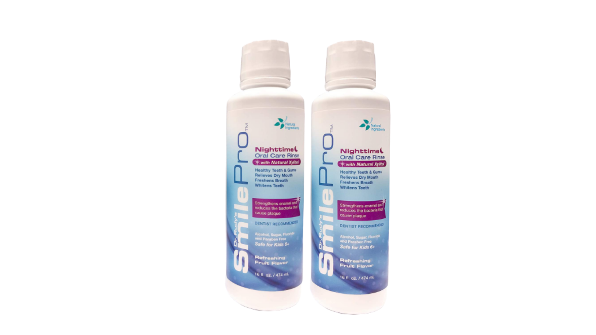 Dr Rudy’s SmilePro PM Nighttime Mouth Rinse 2 Pack